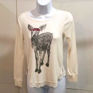 Mudd girls 12 top long tee shirt thermal pullover